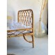 Banquette ou lit enfant en rotin vintage