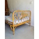Banquette ou lit enfant en rotin vintage