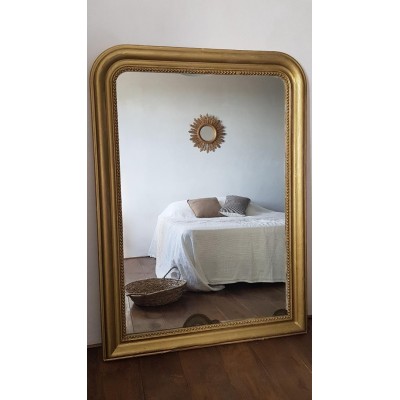 Grand miroir ancien doré - 143  x 103