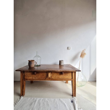 Table basse ancienne esprit table de ferme