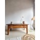 Table basse ancienne esprit table de ferme