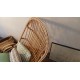 Fauteuil rotin corbeille vintage