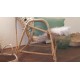 Fauteuil rotin corbeille vintage
