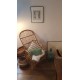Fauteuil rotin corbeille vintage