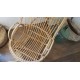Fauteuil rotin corbeille vintage