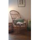Fauteuil rotin corbeille vintage