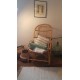 Fauteuil rotin corbeille vintage