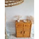 Buffet en rotin vintage circa 1970