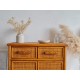 Buffet en rotin vintage circa 1970