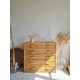 Commode en rotin vintage - 5 tiroirs