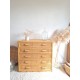 Commode en rotin vintage - 5 tiroirs
