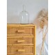 Commode en rotin vintage - 5 tiroirs