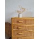 Commode en rotin vintage - 5 tiroirs