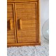 Buffet en rotin vintage circa 1970