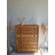 Commode en rotin circa années 70 - Dal Vera - Italie -vintage - 7 tiroirs