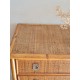 Commode en rotin circa années 70 - Dal Vera - Italie -vintage - 7 tiroirs