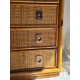 Commode en rotin circa années 70 - Dal Vera - Italie -vintage - 7 tiroirs