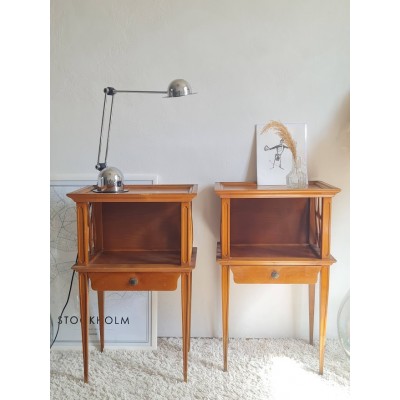 Paire tables de chevet scandinave 1960
