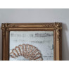 Miroir ancien doré rectangulaire avec moulures   103 x 68