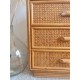 Commode en rotin circa années 60