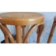 4 Tabourets cannés de bar style Thonet - bois clair