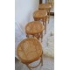 4 Tabourets cannés de bar style Thonet - bois clair