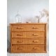 Commode en rotin vintage circa années 70