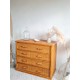 Commode en rotin vintage circa années 70
