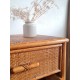 Commode en rotin vintage circa années 70