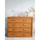 Commode en rotin vintage circa années 70