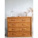 Commode en rotin vintage circa années 70