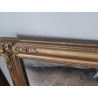 Miroir ancien doré rectangulaire avec moulures   103 x 68