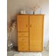 Petite armoire parisienne  en rotin vintage