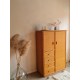 Petite armoire parisienne  en rotin vintage