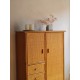 Petite armoire parisienne  en rotin vintage