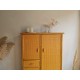 Petite armoire parisienne  en rotin vintage