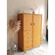 Petite armoire parisienne  en rotin vintage