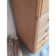 Petite armoire parisienne  en rotin vintage