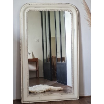 Grand miroir ancien patiné  de style Louis Philippe
