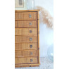 Commode en rotin DAL VERA circa 1960
