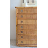 Commode en rotin DAL VERA circa 1960