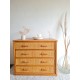 Commode en rotin vintage 4 tiroirs