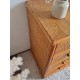 Commode en rotin vintage 4 tiroirs