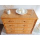Commode en rotin vintage 4 tiroirs