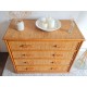 Commode en rotin vintage 4 tiroirs