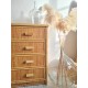 Commode en rotin vintage circa années 70