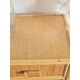 Commode en rotin vintage circa années 70