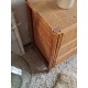 Petite commode rotin vintage circa années 70