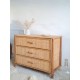 Petite commode rotin vintage circa années 70