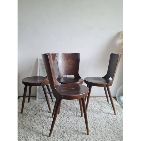 Suite de 4 chaises scandinave années 60